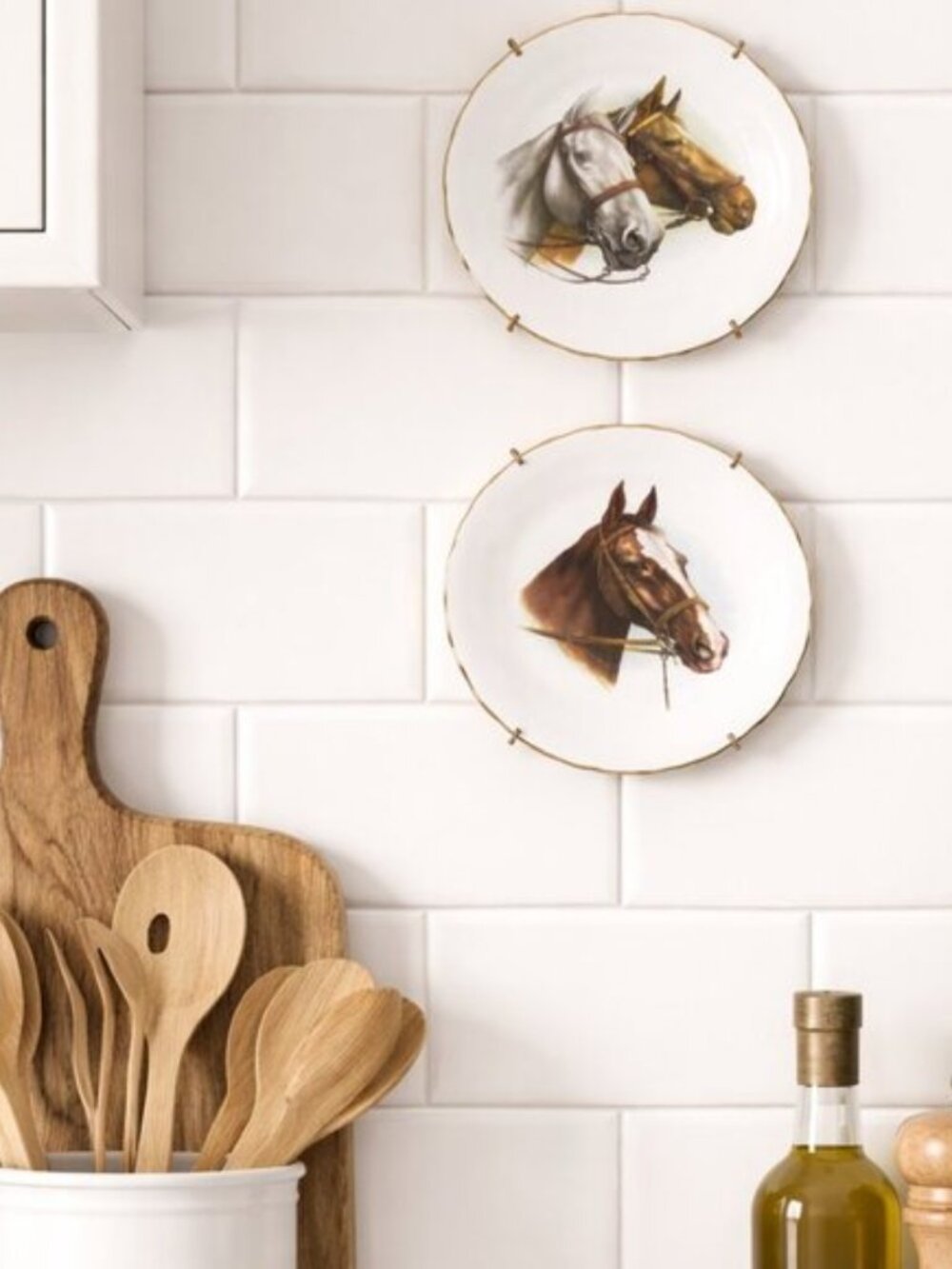 Butter pat saucers horses